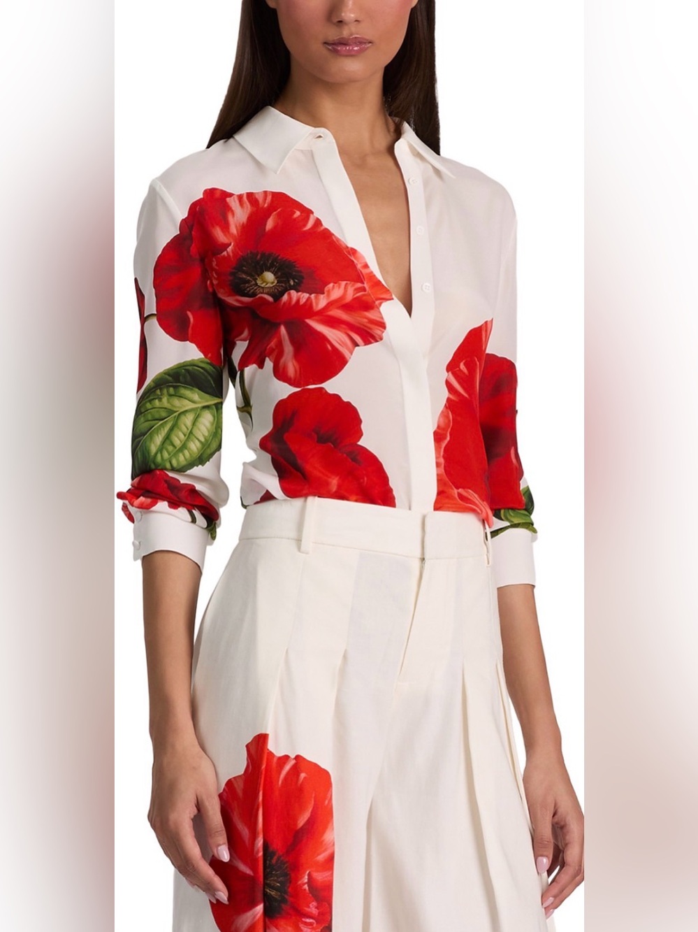 Alice + Olivia Willa Silk Top - Picture 5 of 6